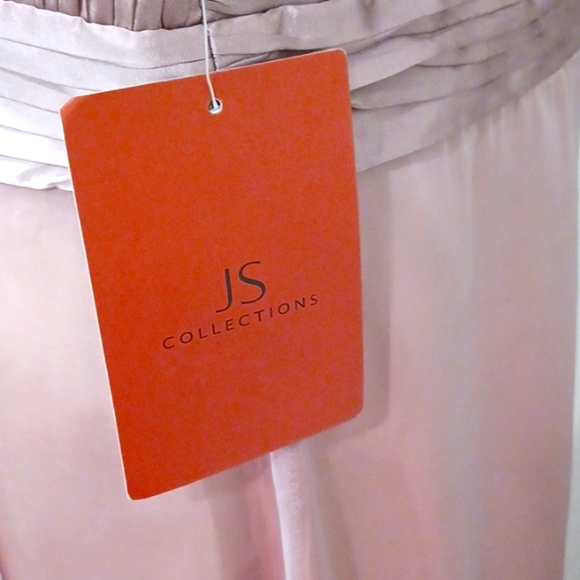 JS Collections Chiffon & Taffeta Empire Waist Gown NEW- Sz. 16 - Picture 6 of 10